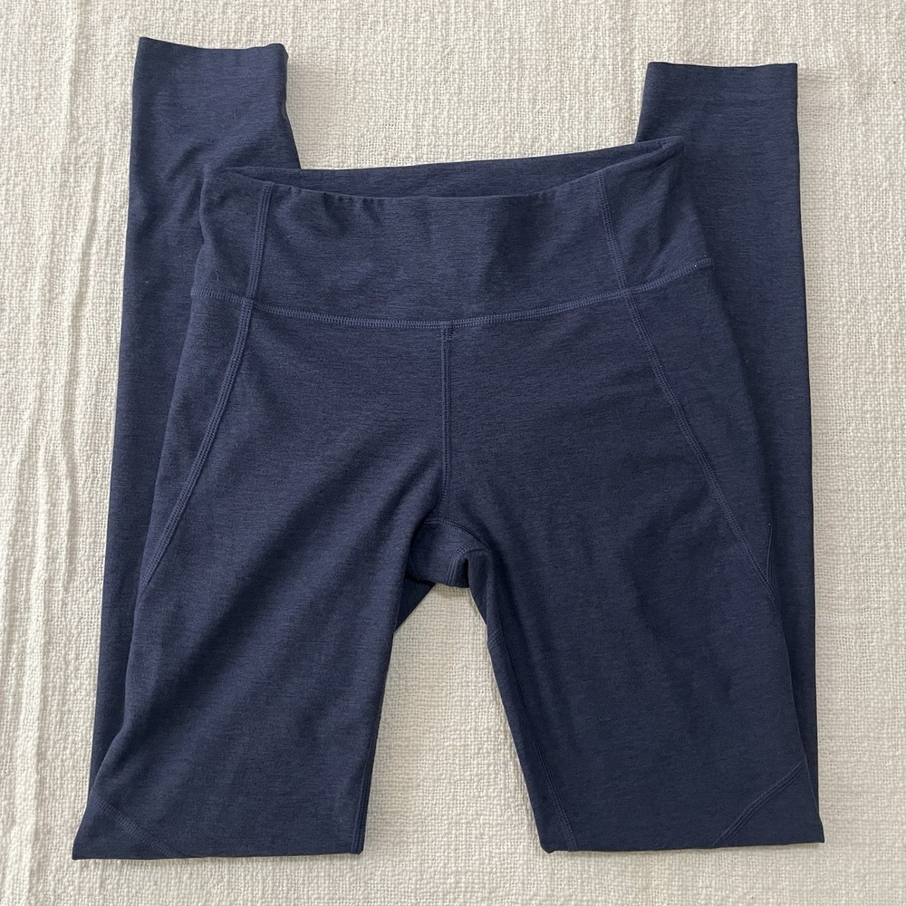 Outdoor voices cropped capri warmup leggings in navy blue women's‎ size small